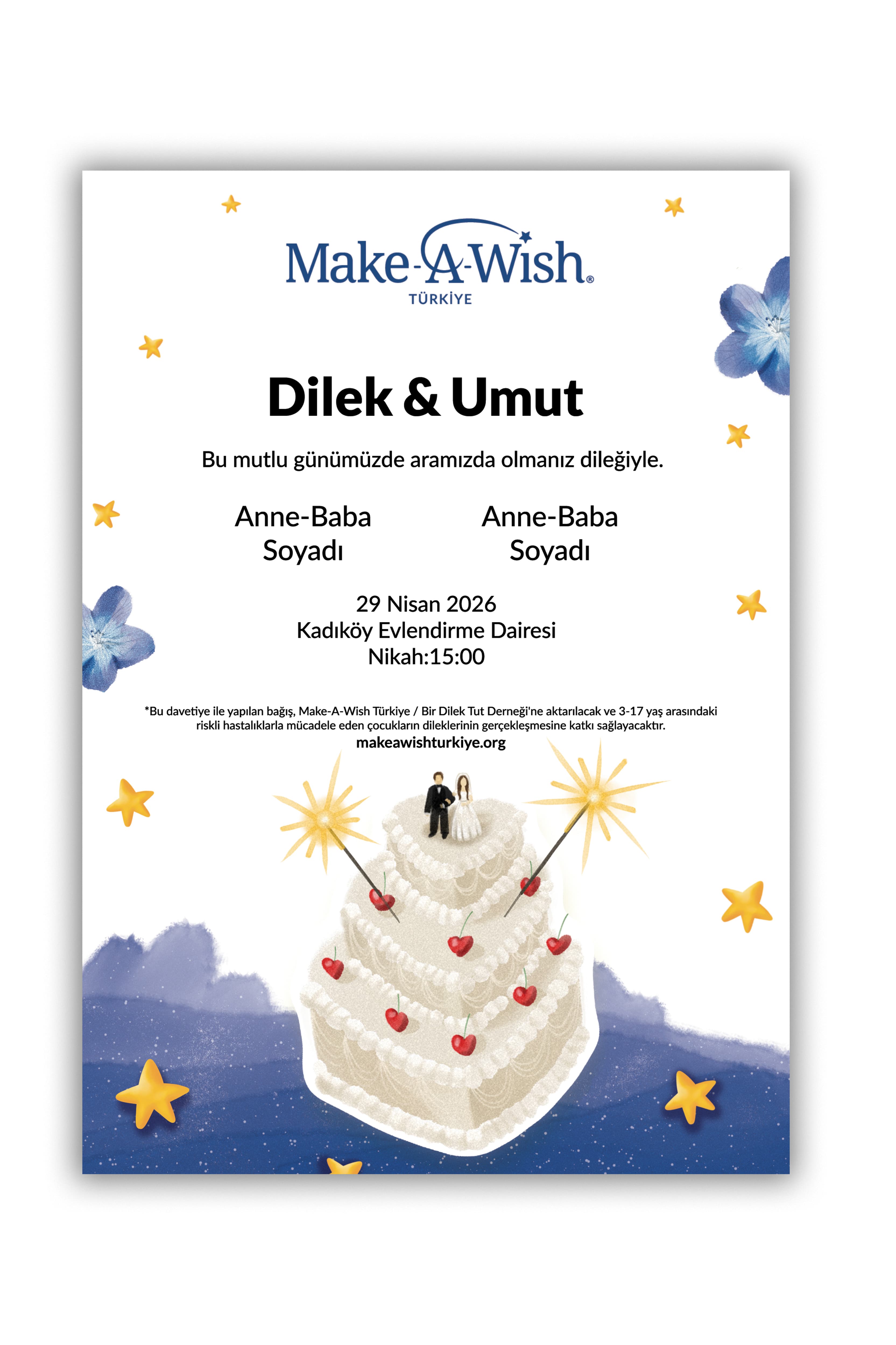 Bir Dilim Dilek - Özel Gün Davetiye