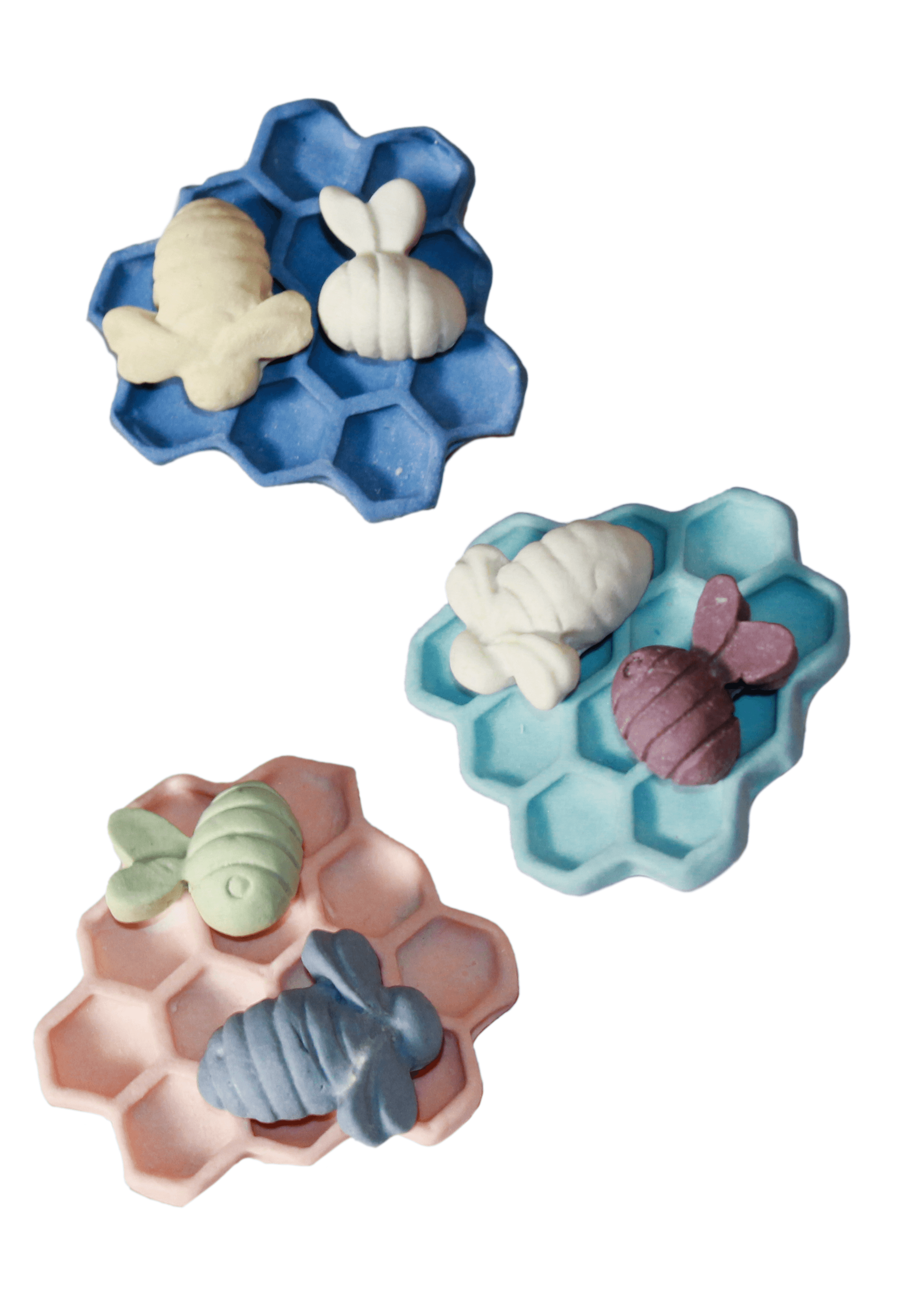 Fransız Porselen Broş- Bal Peteği